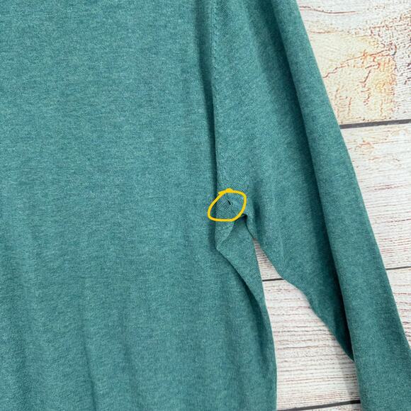 Scotch & Soda Sea You V-Neck Sweater Mens Large Sea Green Lightweight - Picture 4 of 8